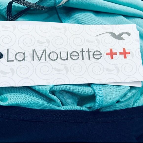 NEW La Mouette Plus Dress Blue Teal Laser Cut-Outs Tulle Layers 56(US: 30W) - Picture 12 of 16